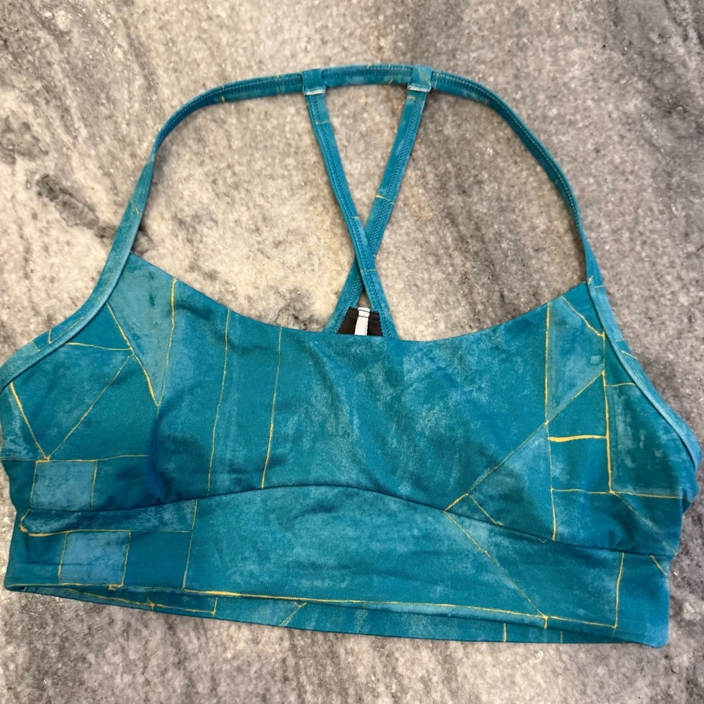 Teal Prana Strappy Sports Bra